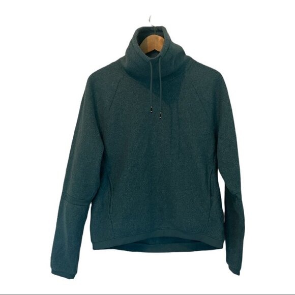 NIKE Therma Fleece Cowl Neck Sweatshirt Teal - Picture 2 of 12